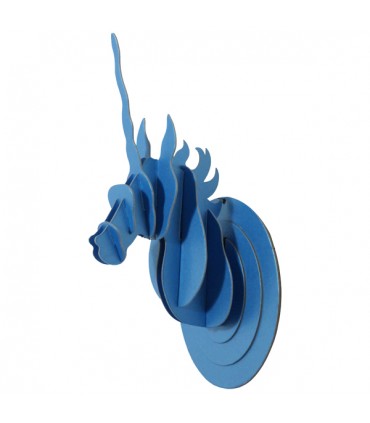 Mini Trophée en Carton Licorne