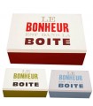 Boîte à bijoux en bois Bonheur