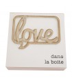 Boîte à bijoux en bois Love