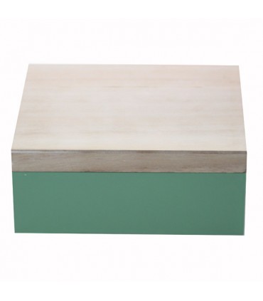 Boîte de Rangement en Bois Bicolore