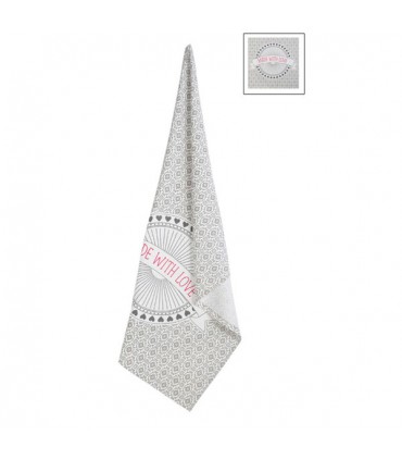 Torchon de cuisine Made With Love Gris