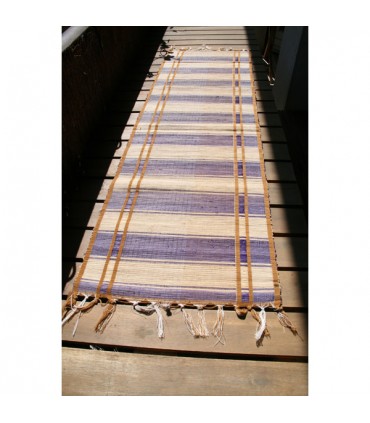 Chemin de Table en soie et Raphia Parme