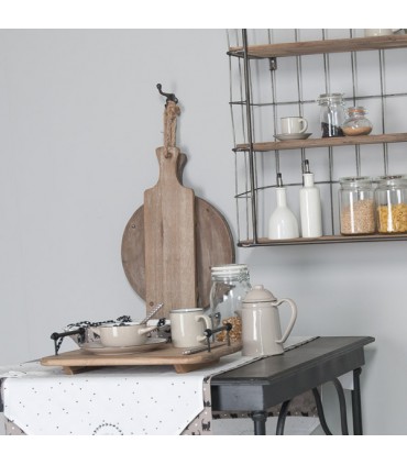 Théière en céramique taupe