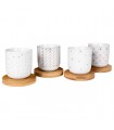 Coffret de 4 gobelets en porcelaine Hexa