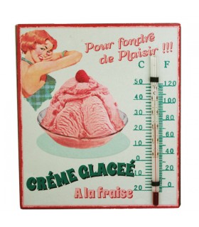 Thermomètre mural crème glacée