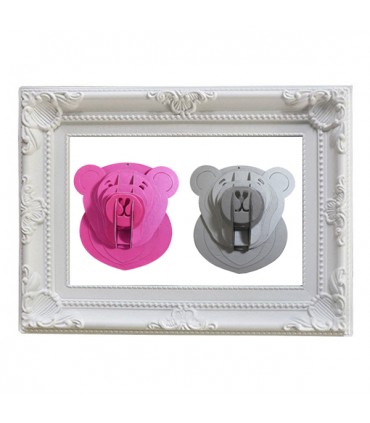 Mini Trophée en Carton Ourson. Idée de présentation.