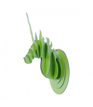 Mini trophée en carton licorne