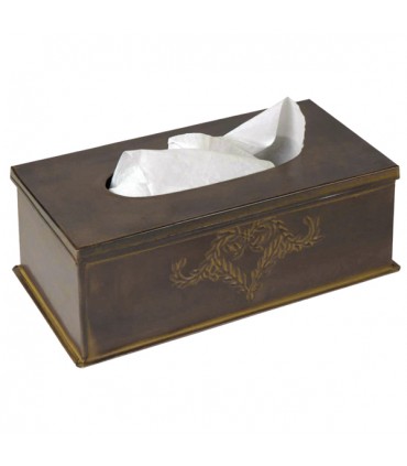 Boîte distributrice de mouchoirs métal brun