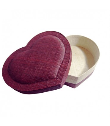 Boîte à bijoux cœur prune