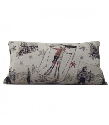 Coussin montagne skieurs