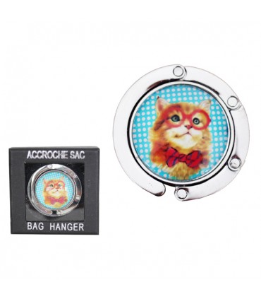 Accroche-Sac Chat à Lunettes
