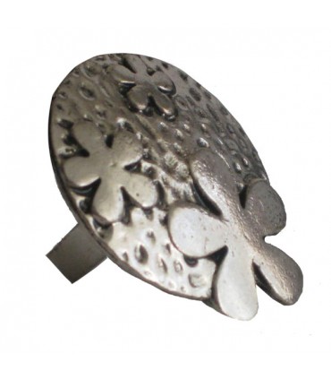 Bague Métal Argenté Flowers