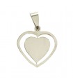 Pendentif cœur argenté