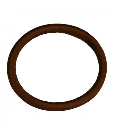 Bracelet rigide en soie Marron