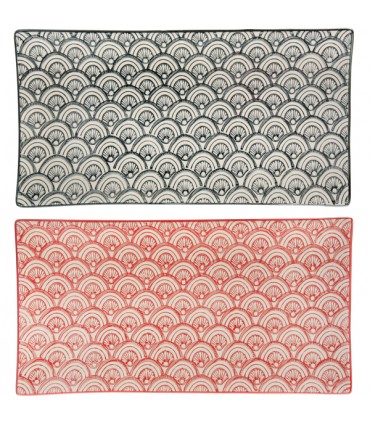 Plat de Service Rectangulaire Paon 1