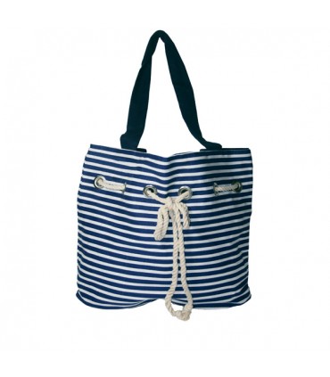 Sac de plage rayé bleu