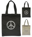 Cabas Peace&Love argenté