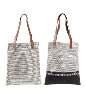 Sac Cabas en Toile Noir et Blanc