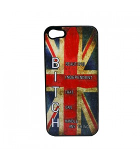 Coque iPhone 5 Union Jack Bitch