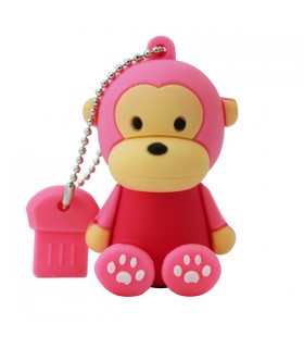 Clé USB petit singe rose