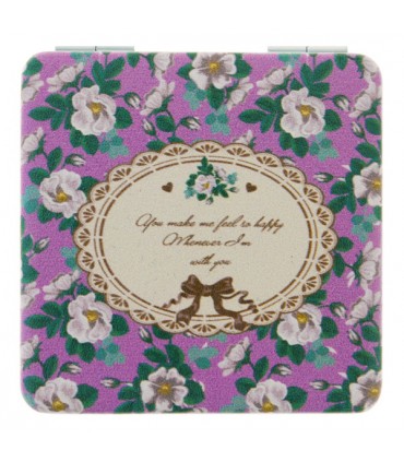 Miroir de Poche tapis de roses Rose