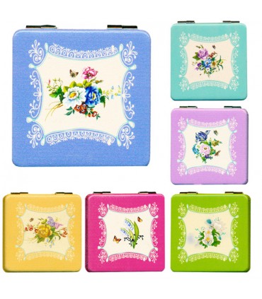Miroir de Poche bouquet de fleurs