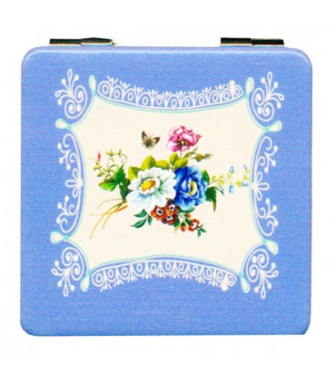 Miroir de Poche bouquet  Bleu