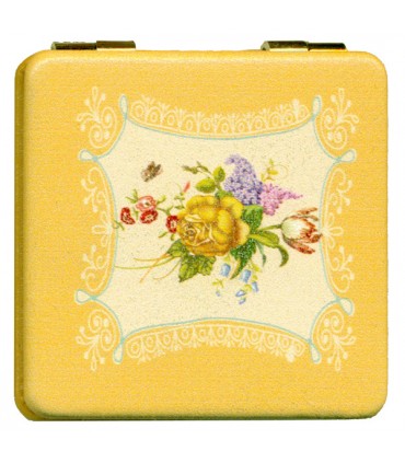 Miroir de Poche bouquet  Jaune