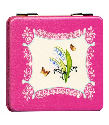 Miroir de Poche bouquet  Rouge