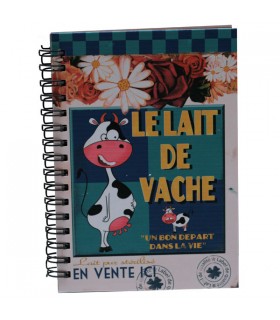 Carnet à spirale Lait de vache