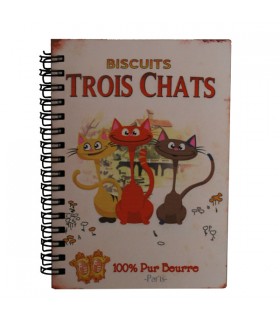 Carnet à spirale Biscuit 3 chats