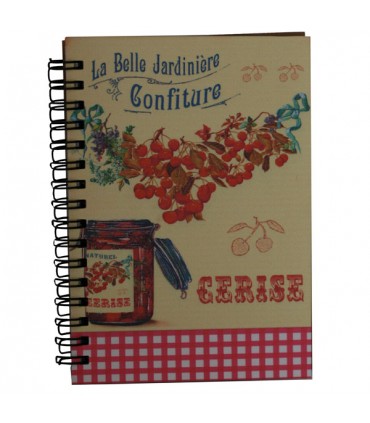 Carnet à spirale cerises