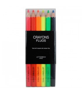 Pochette de gros crayons fluorescents