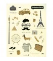 Cahier notebook Paris Pictos