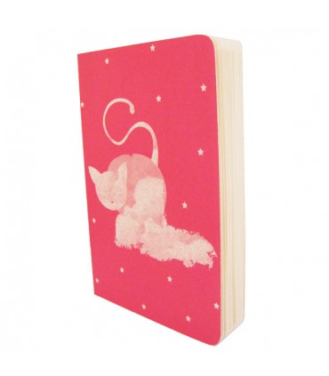 Carnet de poche Chat Hiding Rose