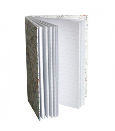 Carnet élastique Plan de métro Paris Blanc