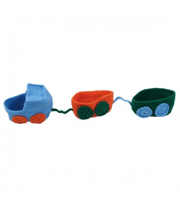 Vide- Poche Petit Train  Bleu-orange-vert