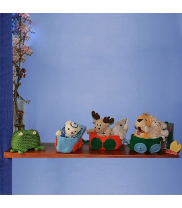 Vide- Poche Petit Train  Bleu-orange-vert