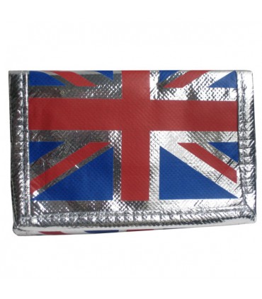 Portefeuille argenté Union Jack