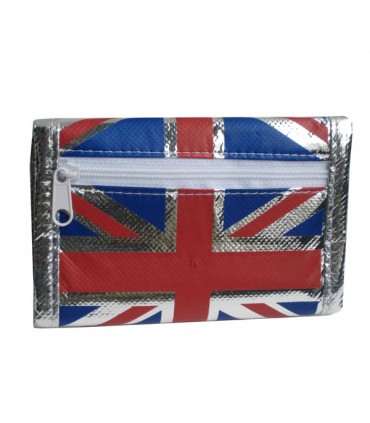 Portefeuille argenté Union Jack