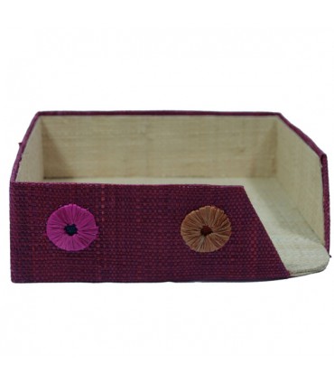 Porte-serviettes en papier pastilles prune