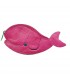 Porte-Monnaie en cuir fuchsia baleine