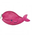 Porte-monnaie en cuir fuchsia baleine