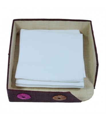 Porte-serviettes en papier pastilles prune
