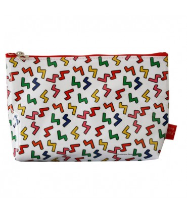 Grande trousse plastifiée zigzags