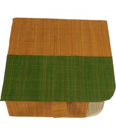 Porte-serviettes en papier couvert  Kaki et ocre 1