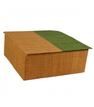 Porte-serviettes en papier couvert  Kaki et ocre 2