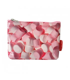 Petite trousse plastifiée bonbons roses