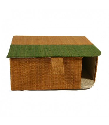 Porte-serviettes en papier couvert  Kaki et ocre 3