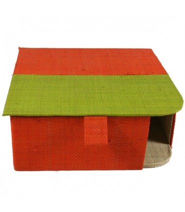 Porte-serviettes en papier couvert  Orange et Vert anis 1